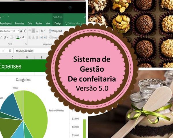 SGC - Planilha Sistema de Gestão de Confeitaria 5.0